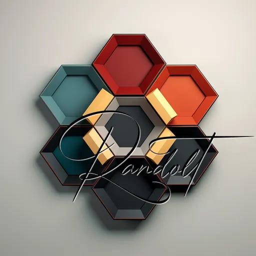 Decorative wall art with colorful hexagons forming geometric pattern on light background.